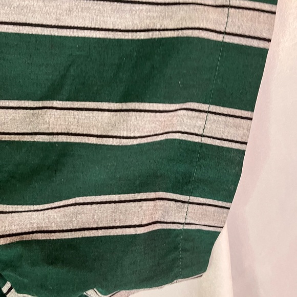 Vintage Wrangler Gray And Green Striped Pearl Snap Short Sleeve Shirt Size 2XL - Picture 3 of 4